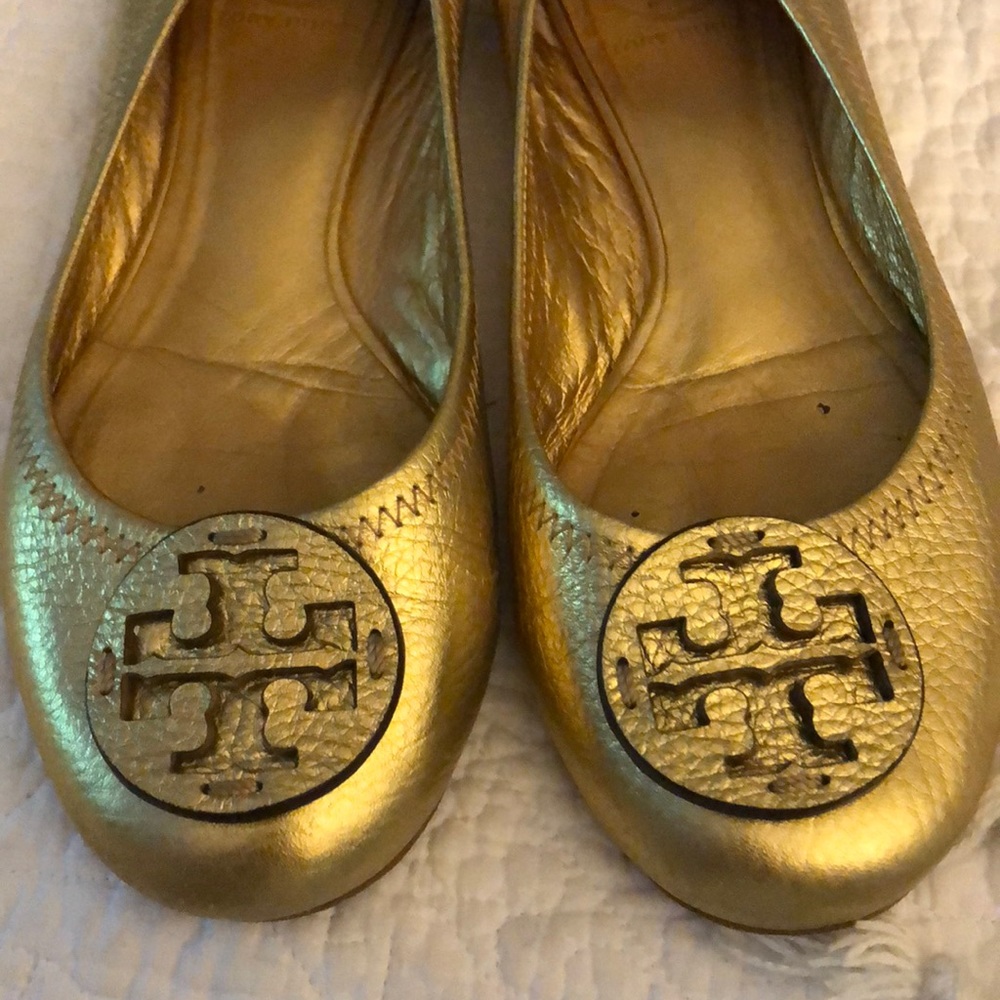 Tory Burch Flats Gold